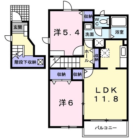 ジェントリー　Ｂ棟の物件間取画像